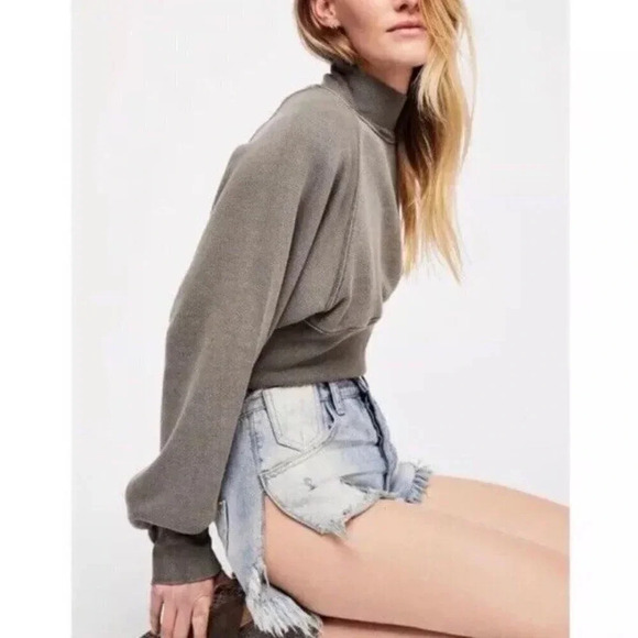 One Teaspoon Sun Blue Le Wolves Cut Off Jean Shorts - Picture 2 of 9